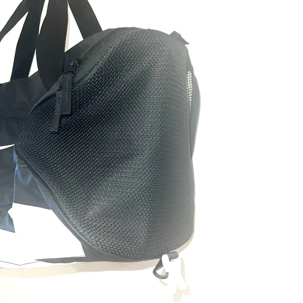 NIKE Training Duffel Bag Black Swoosh 21 x 12 x11 Mulitple Pockets Dual Handles